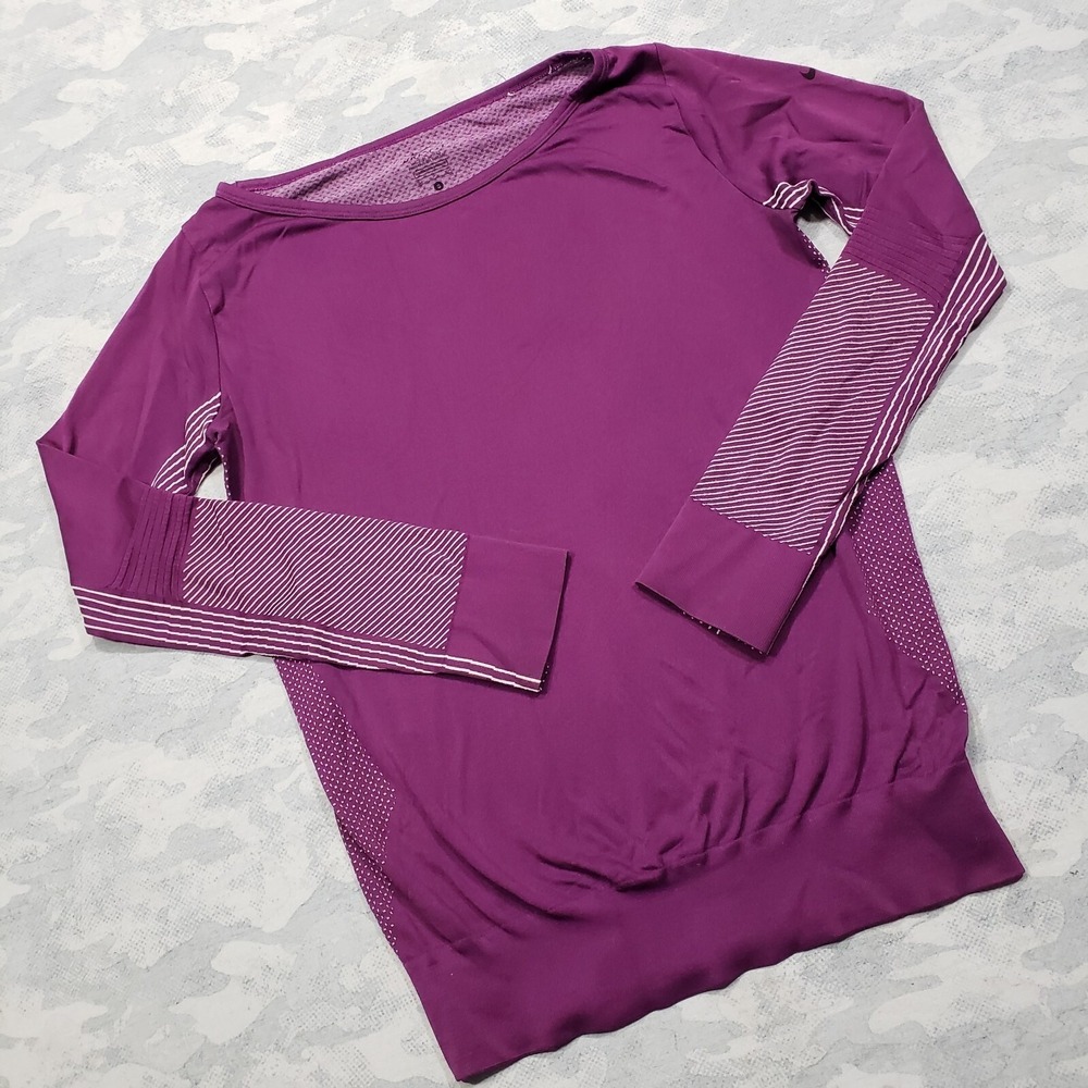Nike Top Womens Small Purple Long Sleeve Dri-fit Active Wear Stretch - Picture 2 of 11
